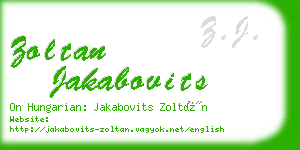 zoltan jakabovits business card